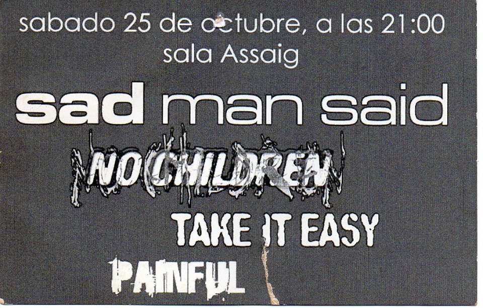 sad man said, no children, take it easy, painful